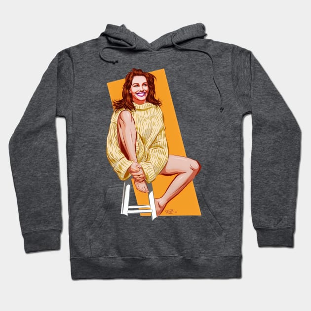 Julia Roberts - An illustration by Paul Cemmick Hoodie by PLAYDIGITAL2020